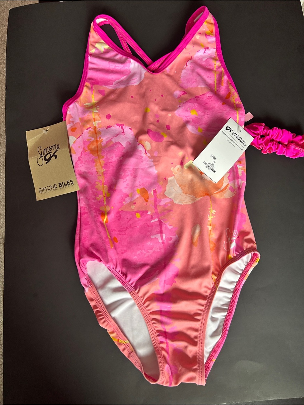 NWT GK Elite Simone Biles Watercolor Leotard Bodysuit Dance Acro Adult Large